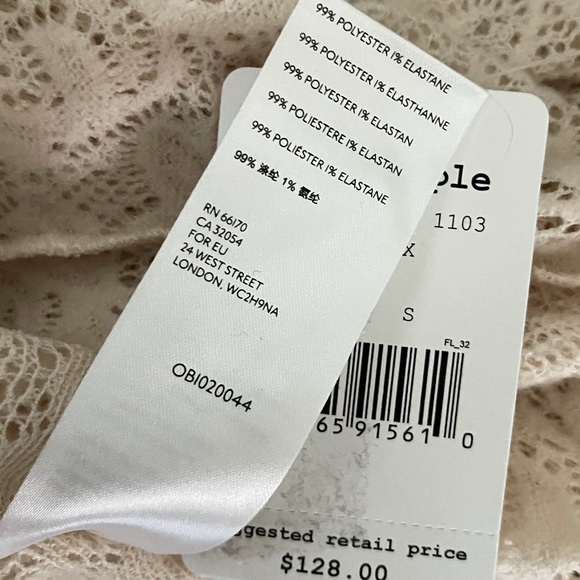 Free People Lace Knee Length Dress. NWT. Size S - Picture 6 of 6